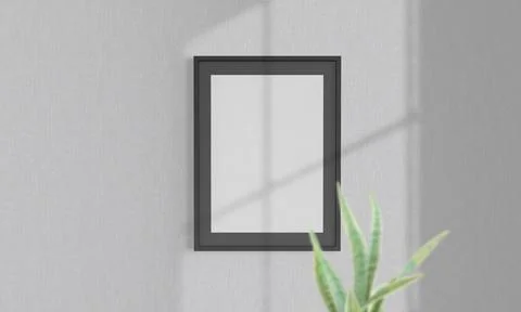 Black frame on a wall Stock Illustration