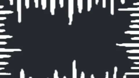 Black frame with waves pattern animated borders Stock Footage 318740618