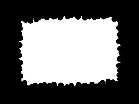 Black Frame with White Center Abstract Border Background Blank Illustrazione stock