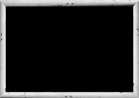 Black frame with white iron borders Foto stock
