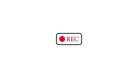Black framed rectangle container with red rec text indicator 4k motion video 库存影片 342156606