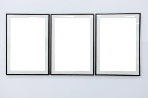 Black frames on a white background frames on a white background Stock Photos