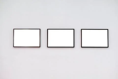 Black frames on a white background Stock Photos