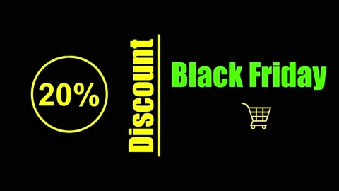 Black Friday 20% discount animation. Stock Footage 158913731
