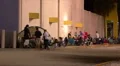 Black Friday - 20 Shoppers Camped Outside HD Footage