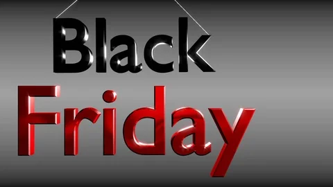 Black Friday in 2018 on a gray background Stock Footage 96927127