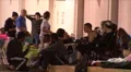 Black Friday - 21 Shoppers Camped Outside HD Footage