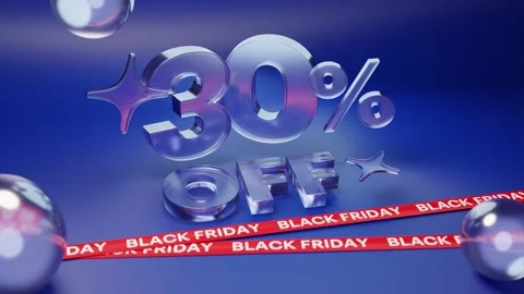 Black Friday, 30% off. 3D Animation Concept Stock Footage 332217614