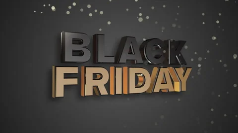 Black Friday 3D animation with glowing particles Stock Footage 252025009