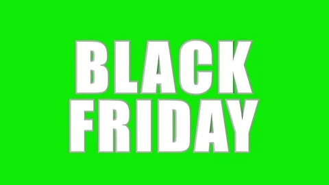Black Friday 3d animation word on green screen Stock Footage 247616317