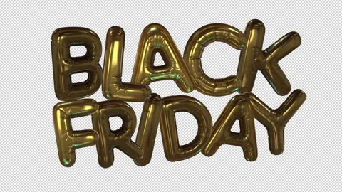 BLACK FRIDAY 3D Balloon Caption Stock Footage 266231514