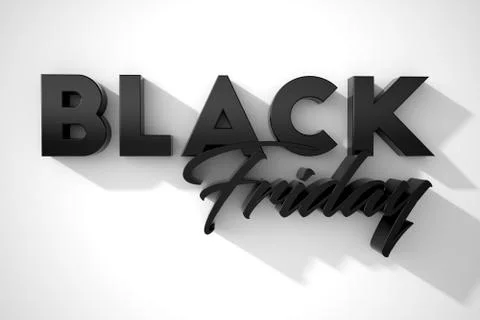 Black Friday 3D banner with shadows Stock Illustration