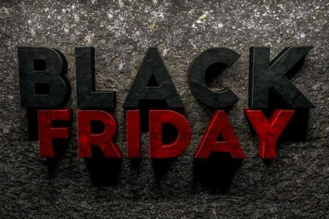 Black Friday 3D banner with shadows on the wall Stock Illustration