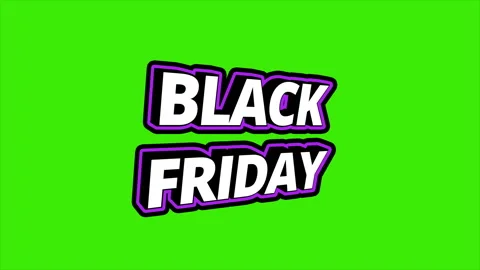BLACK FRIDAY 3D Bouncy Text Animation with purple frame and rotating 스톡 동영상 255373398