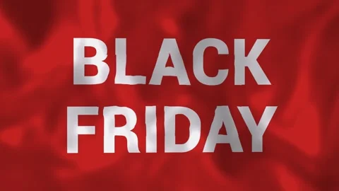 Black Friday - 3D flag animation with text . Stock Footage 287099299