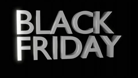 Black Friday 3D, with light moving on the text Stock Footage 143166264