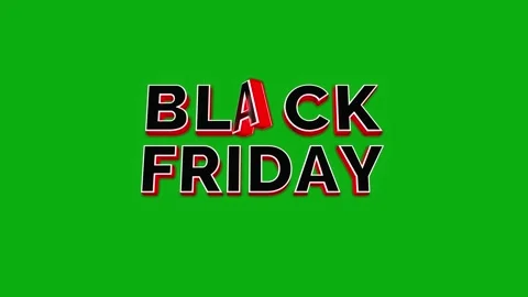 Black friday 3D roating text Video stock 322147297
