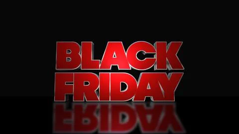 Black Friday 3D Text Stock Illustration