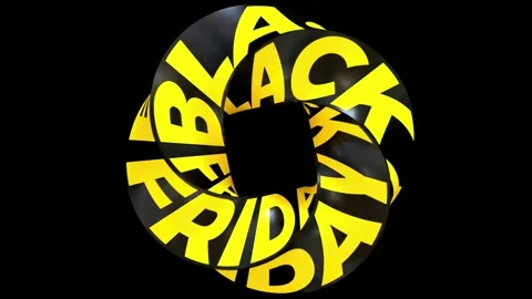 Black Friday 3D Text Loop Animation on Black Background 库存影片 319928116