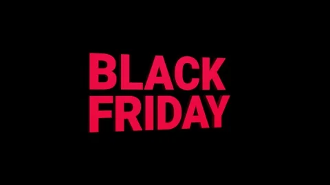 Black friday 3D text looped animation word on super discount offer Stock Footage 313656872