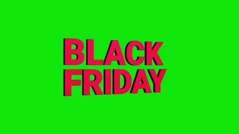 Black friday 3D text looped animation word on super discount offer Stock Footage 313656895