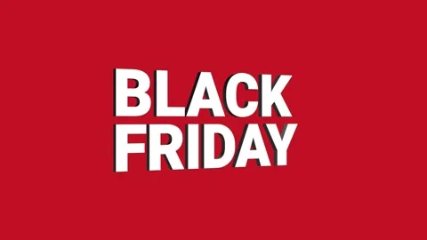 Black friday 3D text looped animation word on super discount offer Stock Footage 313656906