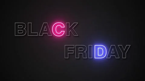 Black Friday 4K. (Premium and Luxury  Banner) Sign and symbols neon sign concept Vidéo 139222482