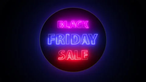 Black Friday 4K. (Premium and Luxury Banner) Sign and symbols neon sign concept Vídeos de archivo 139230959