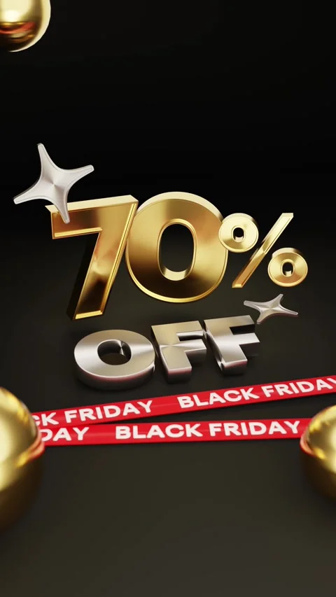 Black Friday, 70% off. 3D Graphics Animated Video Concept Vidéo 330459682
