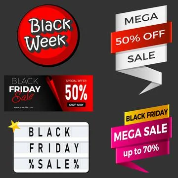 Black friday add banner - vector layout Stock Illustration
