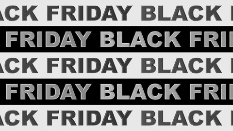 Black Friday Advertisement Background with Bold Repeating Text Design Stock Footage 304622150