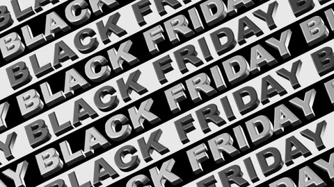 Black Friday Advertisement Background with Bold Repeating Text Design Stock Footage 304622268