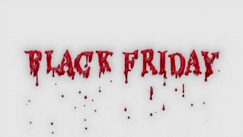Black Friday animated text with dripping blood effect. Stock Footage 320111953