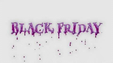 Black Friday animated text with dripping blood effect. Stock Footage 320111965