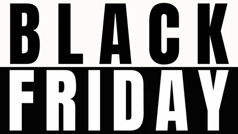 Black Friday animated text graphic, full screen Video stock 292882592