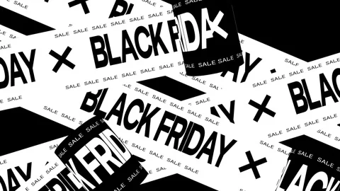 Black friday animated text in rolling strips.  Stock Footage 316781337