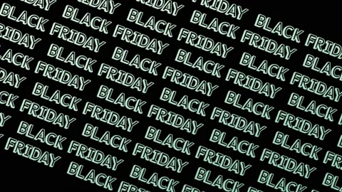 Black Friday Animated Text Seamless Loop Stock Footage 165452752
