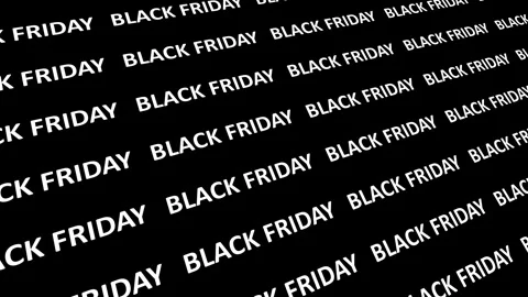 Black Friday animated typography on a dark background Stock Footage 284451064