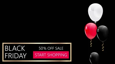 Black Friday. Animation on a black background. Stock Footage 157264685
