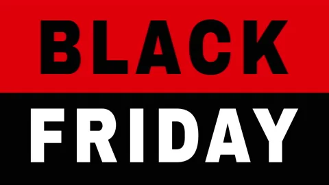 Black Friday animation, bold text advertisement Stock Footage 141854201