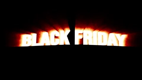 Black friday animation fire on black background Stock Footage 288173353