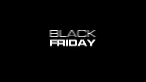 Black Friday Animation with white Text on black background Stock Footage 311054961