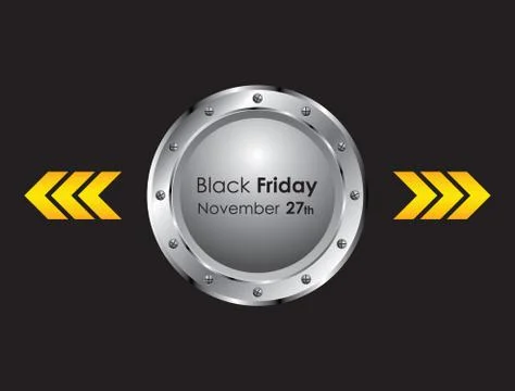 Black friday background with metallic design Stock Illustration