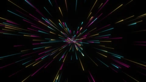 Black Friday Background, Neon Light Burst from Center, Loop Stock Footage 347973186