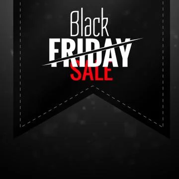 Black friday background with ribbon Stock Illustration