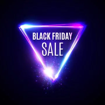 Black Friday background. Triangle logo design. Stock Illustration