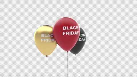 Black Friday Balloons Stock Footage 290435660
