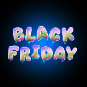 Black Friday &amp; Balloons 스톡 일러스트