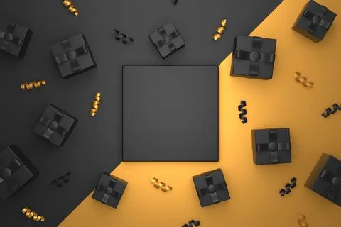Black Friday banner background. 3D background. Stock Illustration