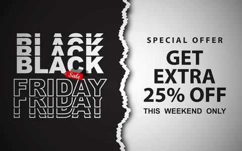 Black Friday Banner background. vector illustration. Stock Illustration